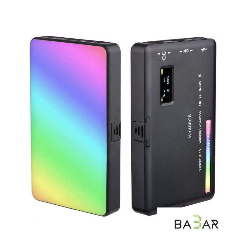 Видеосвет W140 RGB LED, CRI 95+, 2500–9000K, аккумулятор