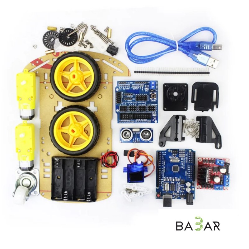 Набор шасси 2WD с ультразвуковым модулем для Arduino-робота