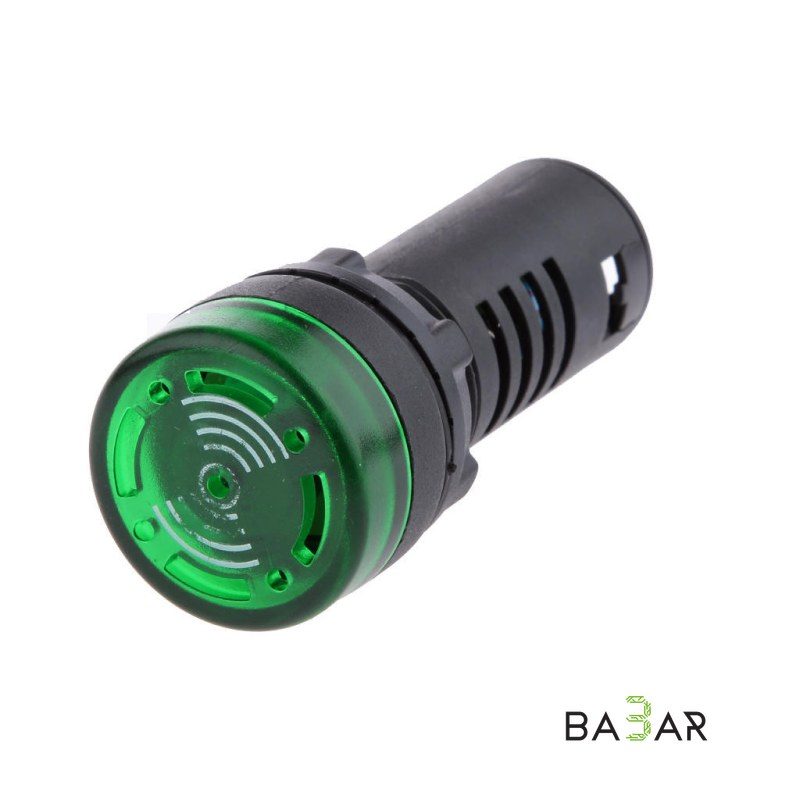 Светозвуковой индикатор AD16-22SM, 220 В, зелёный, IP65