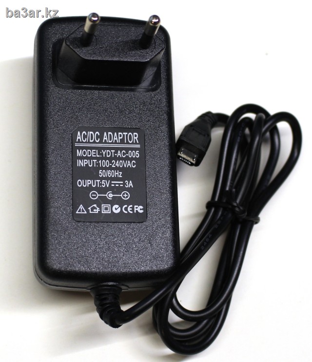 Блок питания DC 5В, 3А, с выходом микро-USB.
