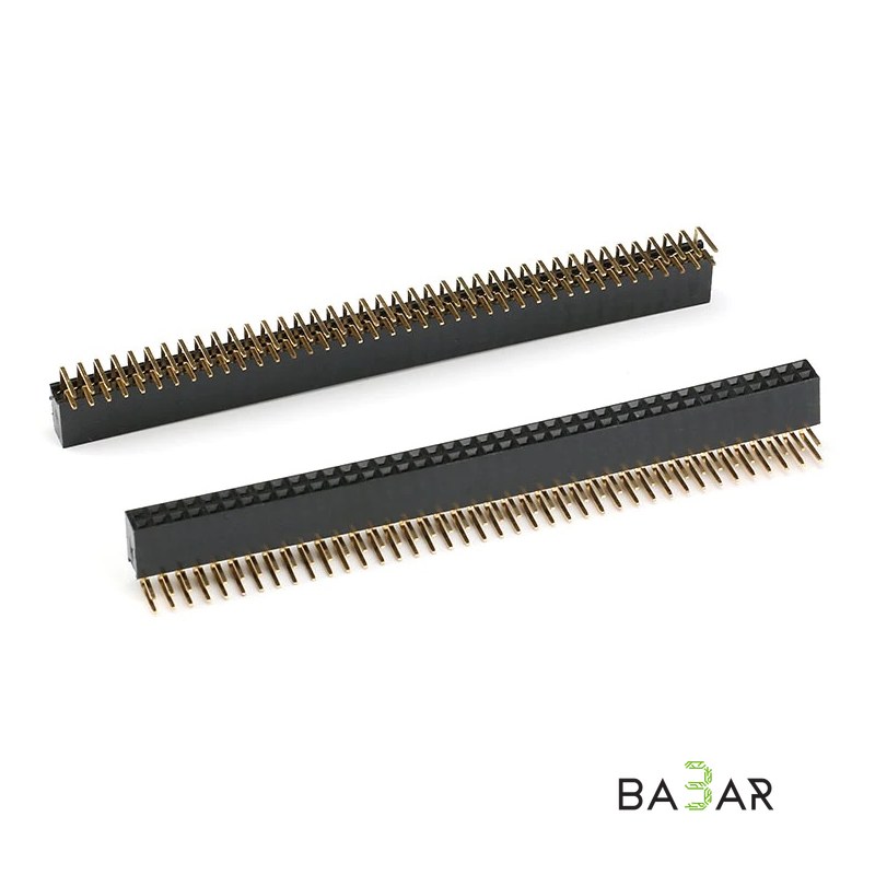 Гребёнка PBS-40 2x40 pin мама, шаг 2.54 мм — штыревой разъём