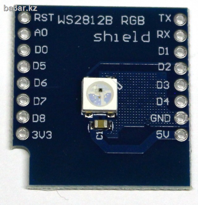 WS2812B RGB модуль для WeMos D1 mini