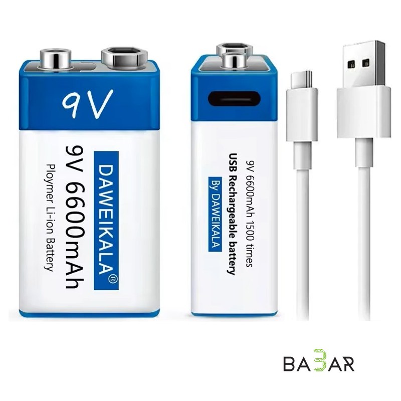 Аккумулятор Крона 9V Li-Ion 6600 мА·ч перезаряжаемый