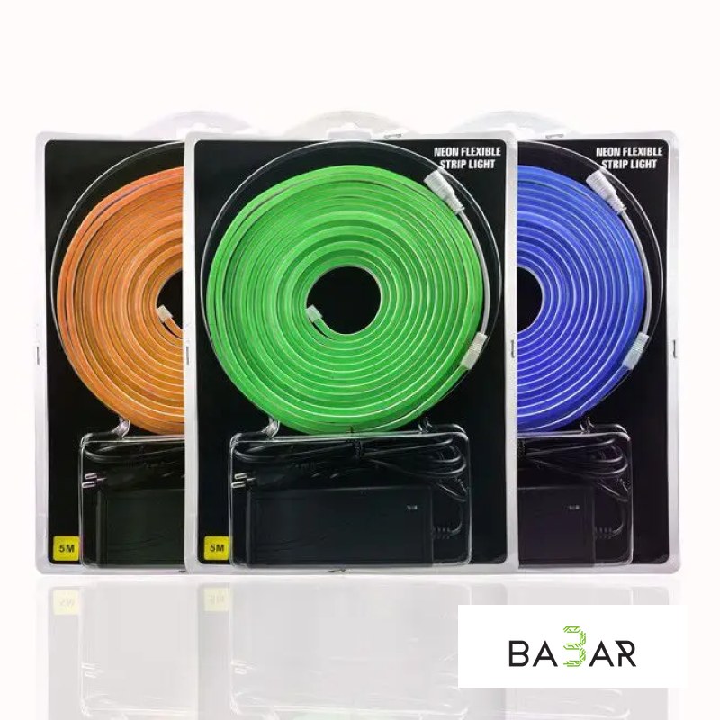 Светодиодная лента RGB Neon 12 В, 5 м — гибкая неоновая подсветка