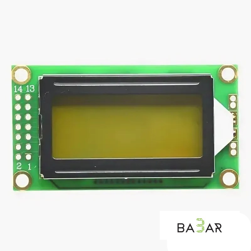 Символьный ЖК-дисплей LCD 0802A, 8×2 символов, зелёная подсветка, 5V