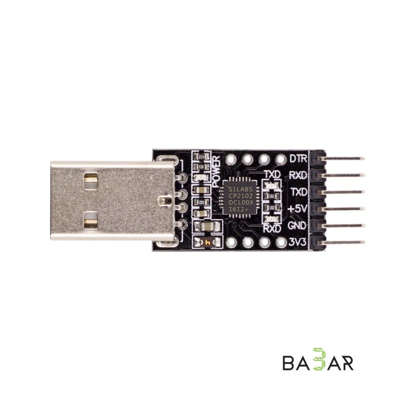 Преобразователь USB-TTL на CP2102, 6 контактов, UART