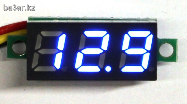 Миниатюрный цифровой вольтметр 0.28", синий