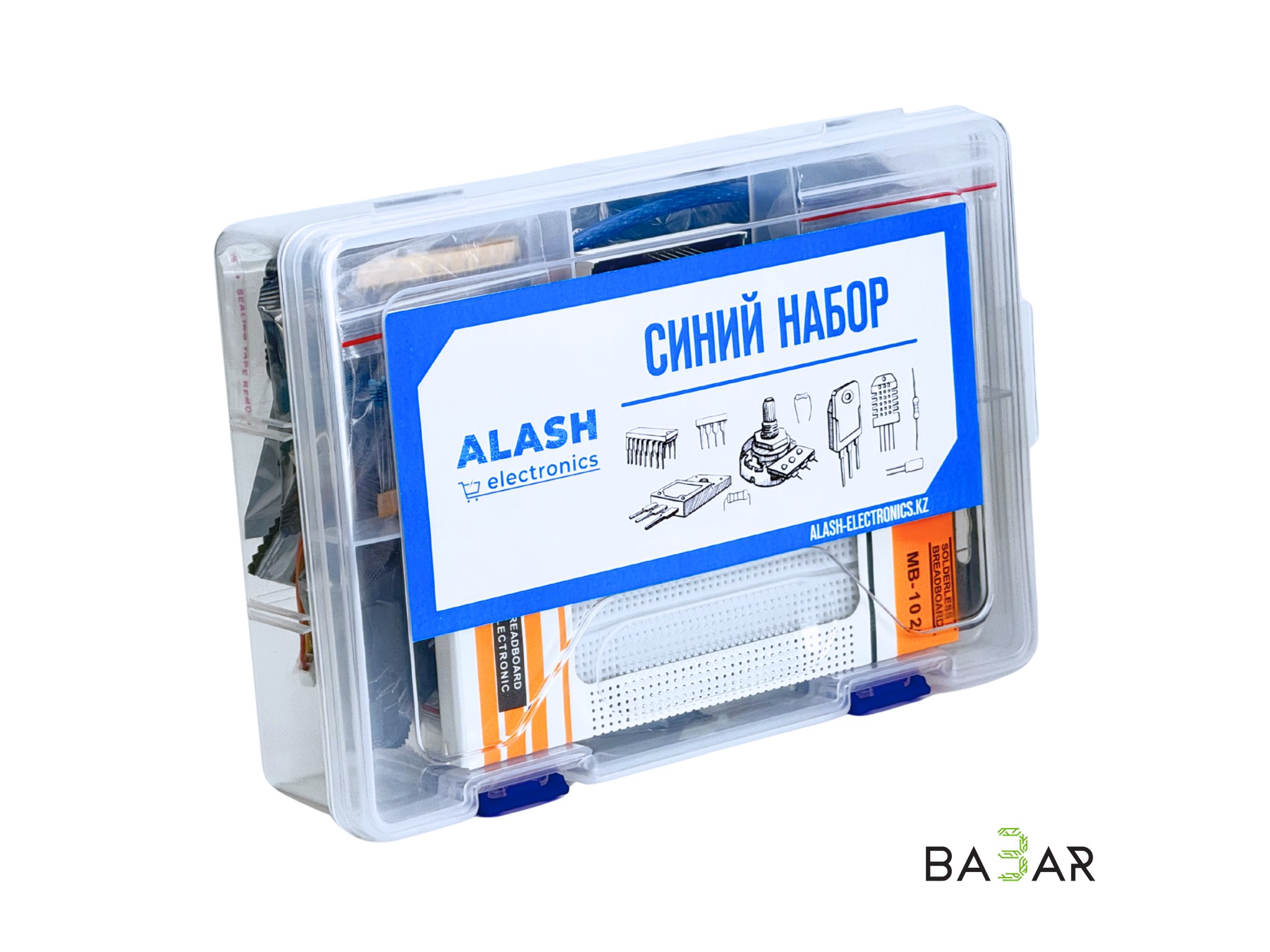 Arduino Стартовый набор «Синий»: Uno R3, Bluetooth HC-06, датчики
