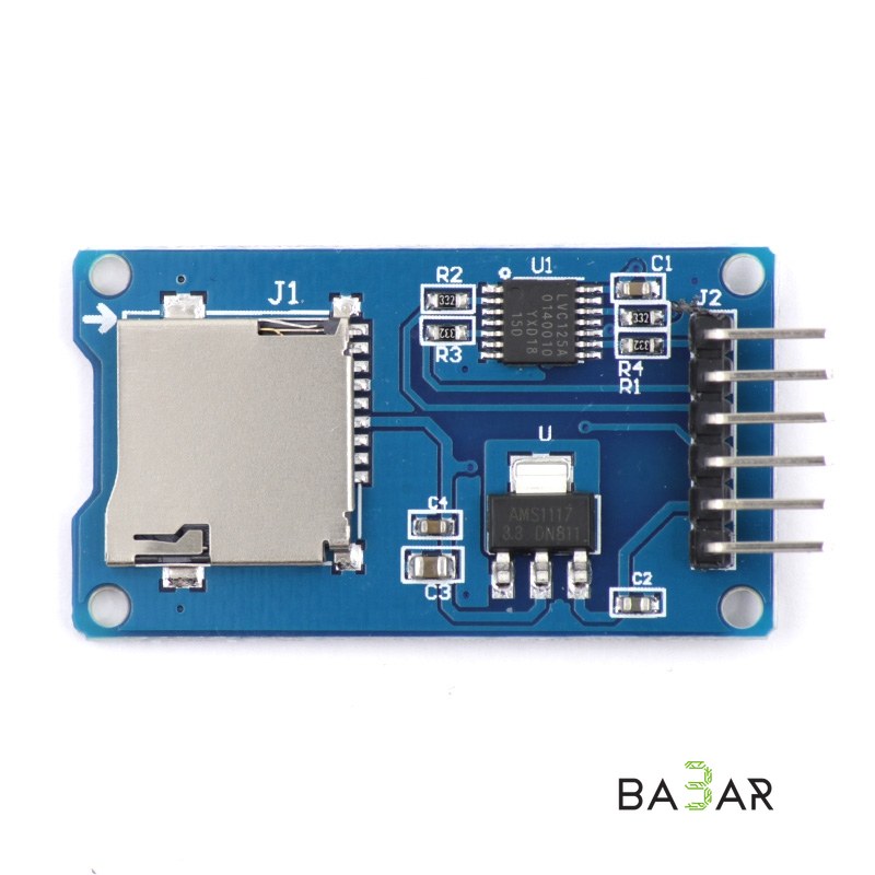 Модуль микро SD карты с преобразователем уровней для Arduino