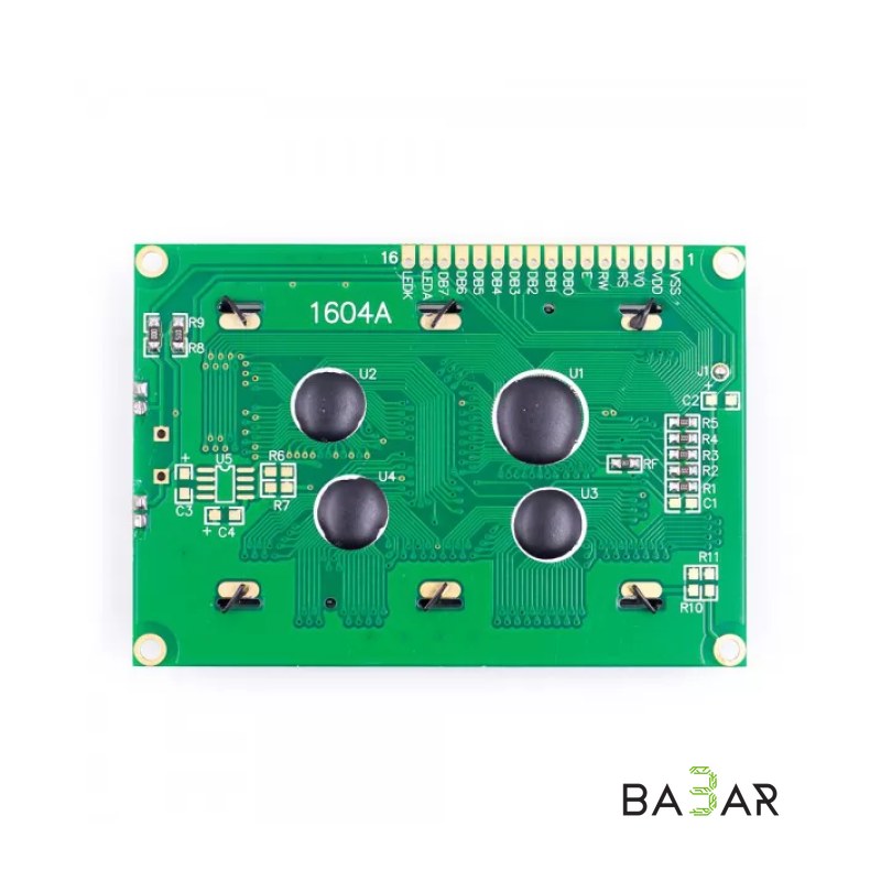 Символьный дисплей LCD1604A 16×4, синяя подсветка, HD44780