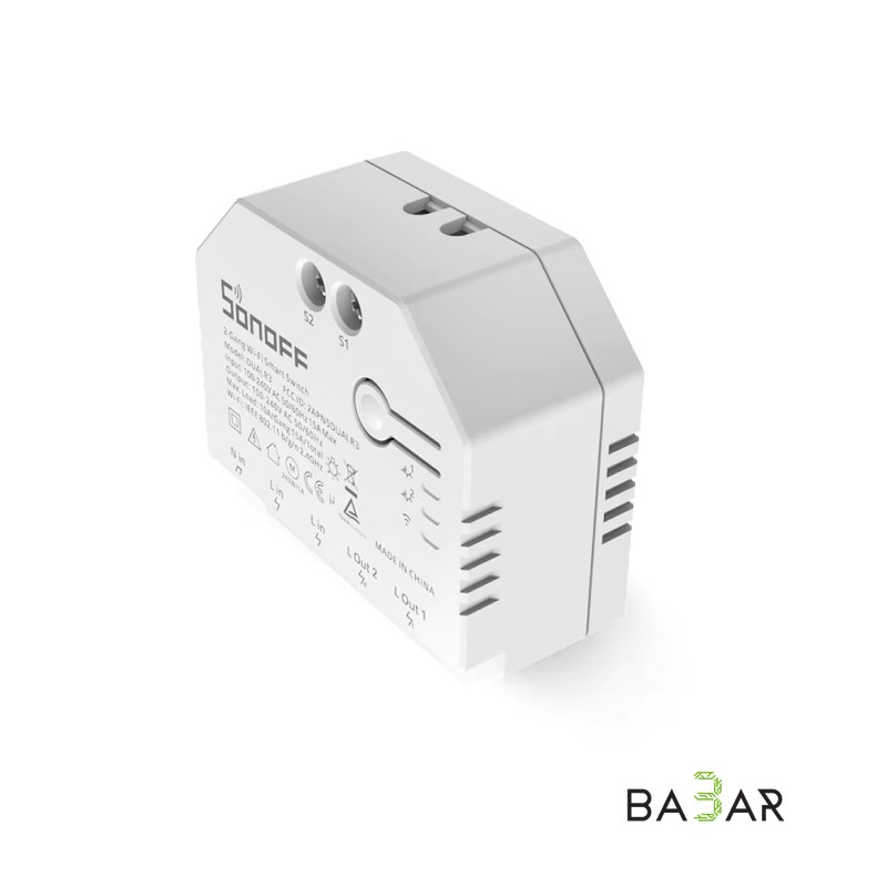Sonoff DUALR3 двухканальное Wi-Fi реле с измерением мощности, 15А