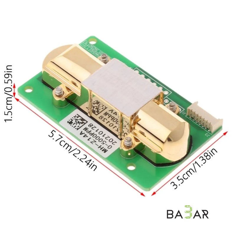 Датчик углекислого газа CO2 MH-Z14A (MHZ14A), NDIR, 0–5000 ppm