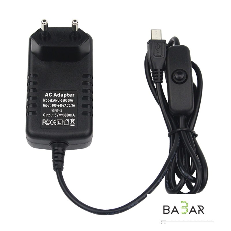 Блок питания для Raspberry Pi 3: 5 В, 3 А, Micro USB