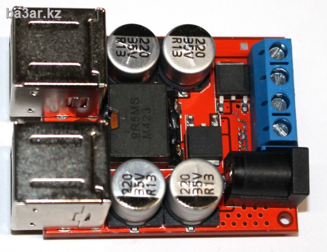 Понижающий DC-DC 5V, 8A, 4-USB порта для зарядки мобильных устройств