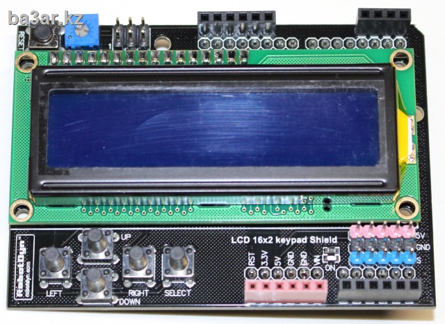LCD шилд для Arduino, 5 кнопок + LCD1602 (поддержка русского языка)