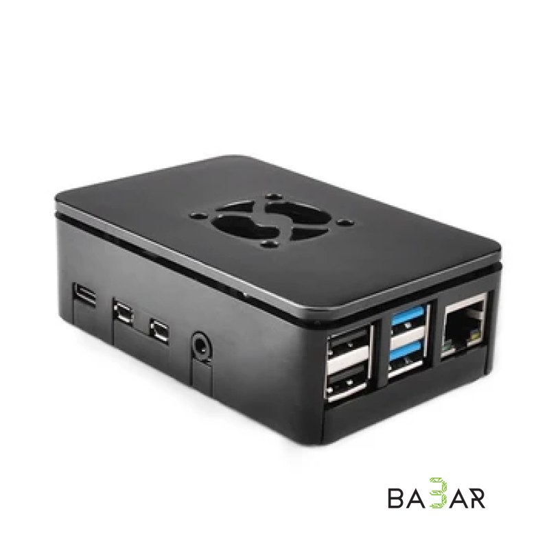 Корпус для Raspberry Pi 4 из ABS-пластика, чёрный