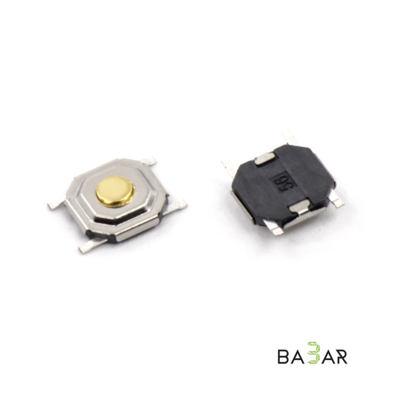 Тактовая кнопка SMD 4x4x1.5 мм, 4 контакта (NO)