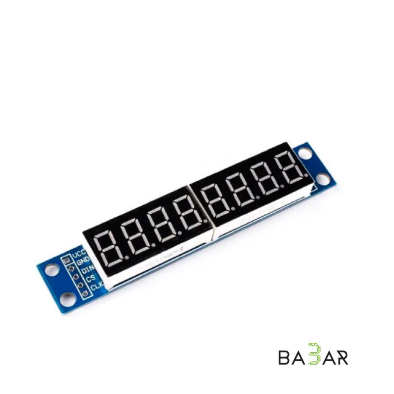 LED индикатор на MAX7219 2 х 4 цифры 7 сегментов