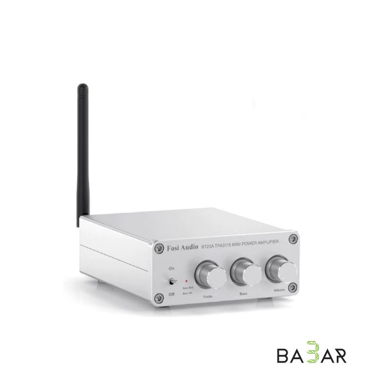 Стерео усилитель Fosi Audio BT20A 2x100 Вт с Bluetooth и блоком тембра