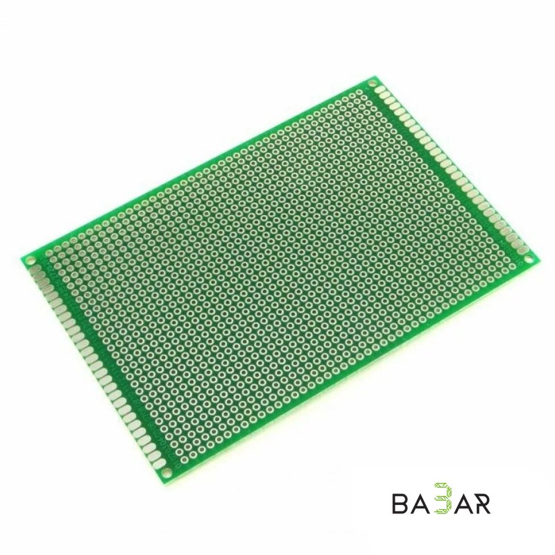 Двухсторонняя универсальная плата 8x12 см, отверстие 2,54 мм