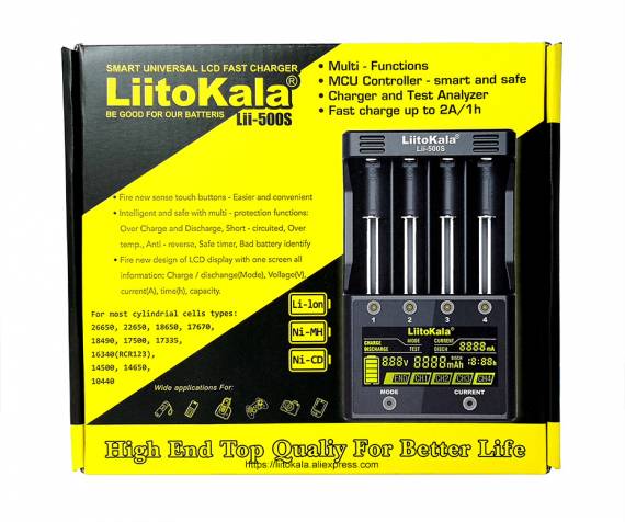 LiitoKala Lii-500S – модернизированная версия зарядного устройства с функциональными режимами