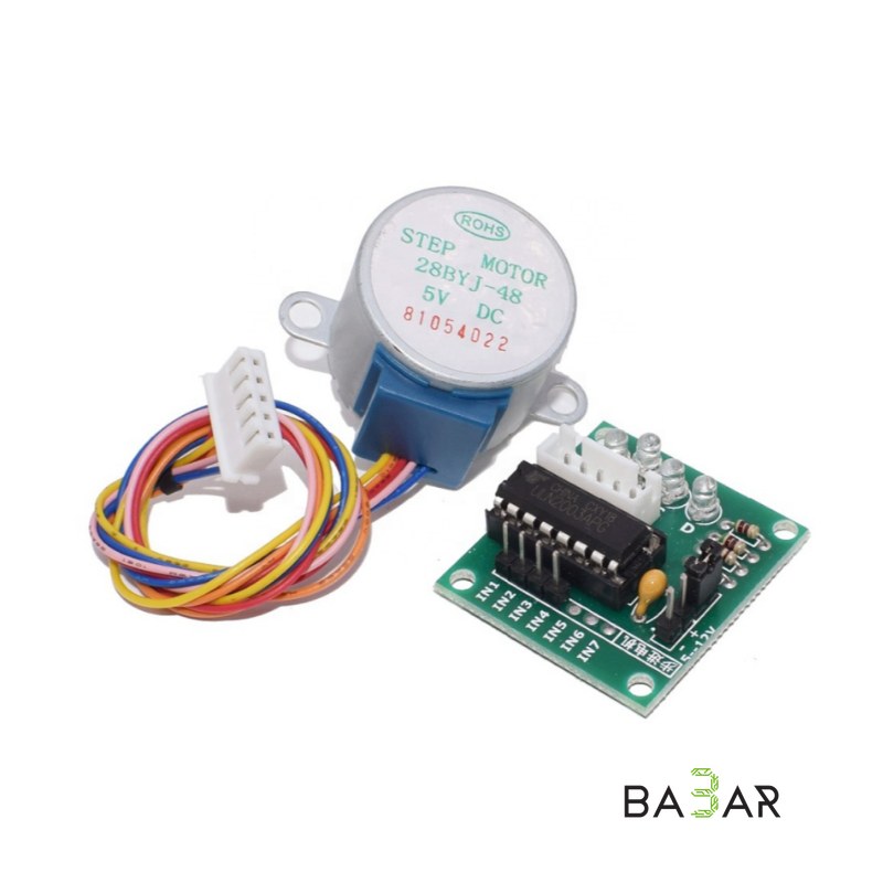 4- фазный шаговый двигатель 5V, с платой управления
