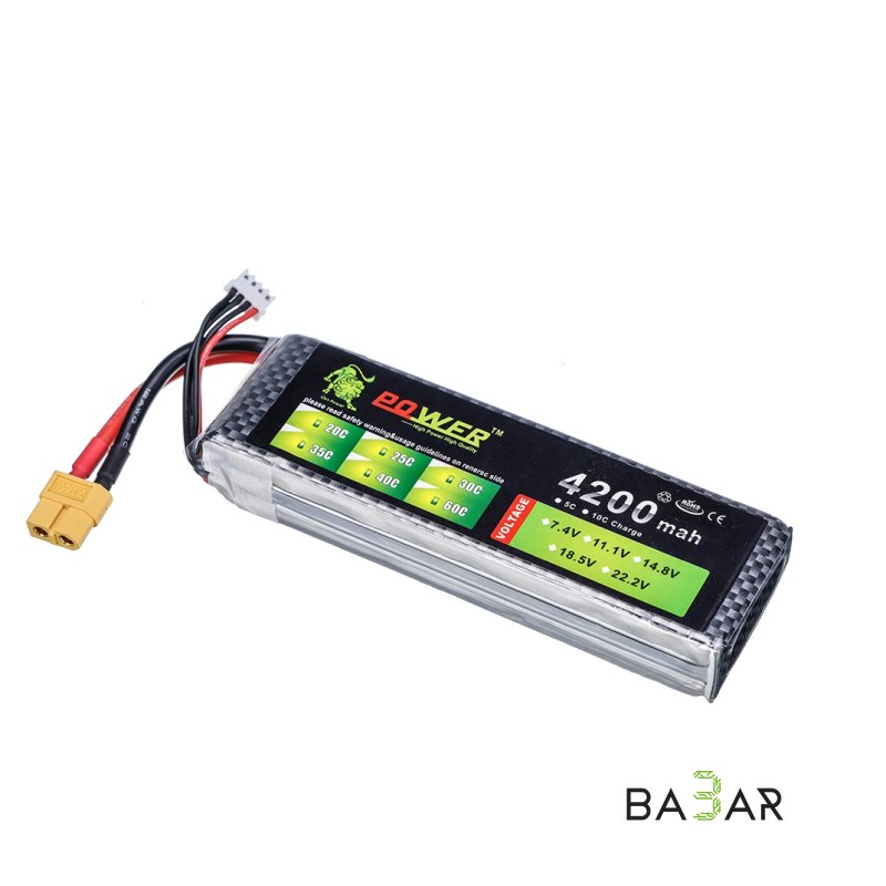 Аккумулятор Li-Po 14.8V 4200mAh 4S 35C XT60 для радиоуправляемых моделей