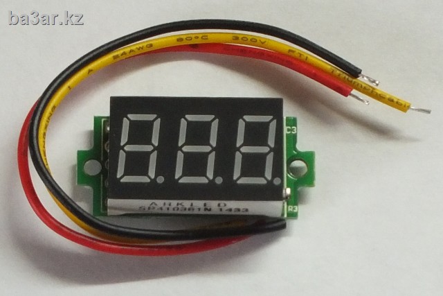 Миниатюрный цифровой вольтметр 0.36"