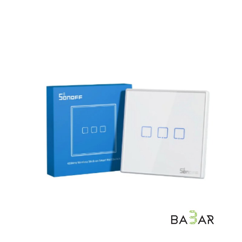 Сенсорный Wi-Fi выключатель SONOFF T0EU3C на 3 кнопки, eWeLink