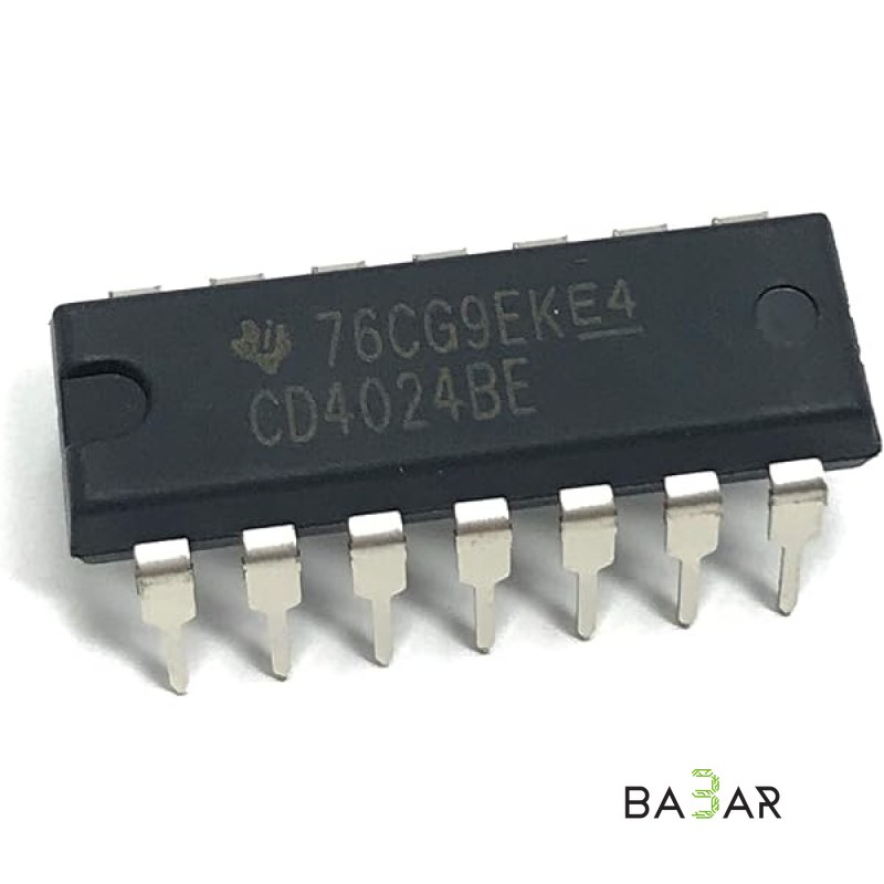 Микросхема CD4024BE — 7-разрядный двоичный счётчик, DIP-14