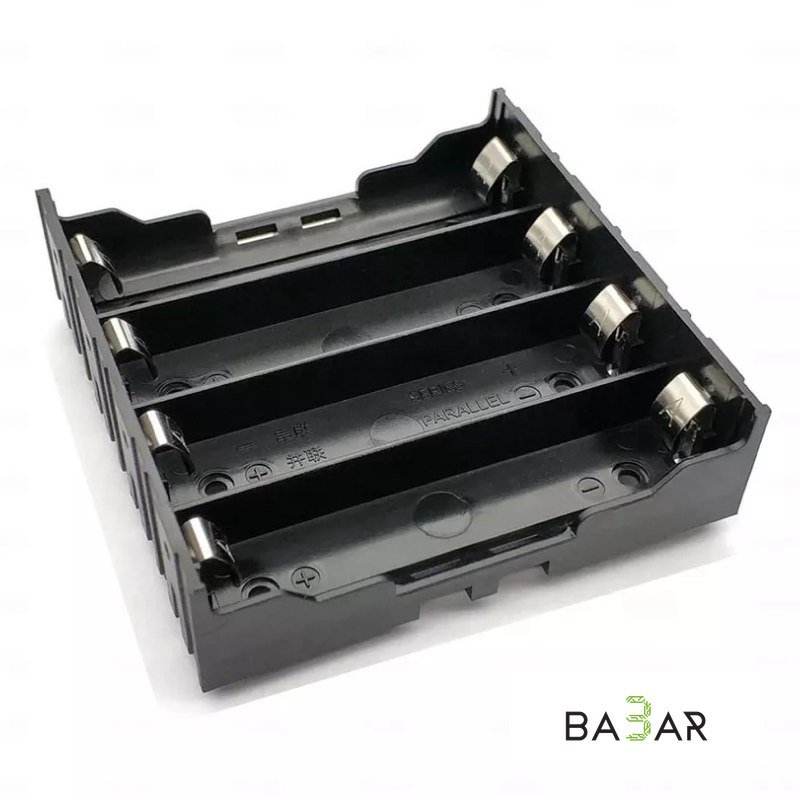 Батарейный отсек 4x18650 параллельное соединение 1S4P, 3.7В