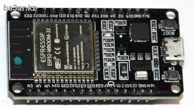 ESP-32 отладочная плата, 2.4GHz, два режима работы WiFi + Bluetooth