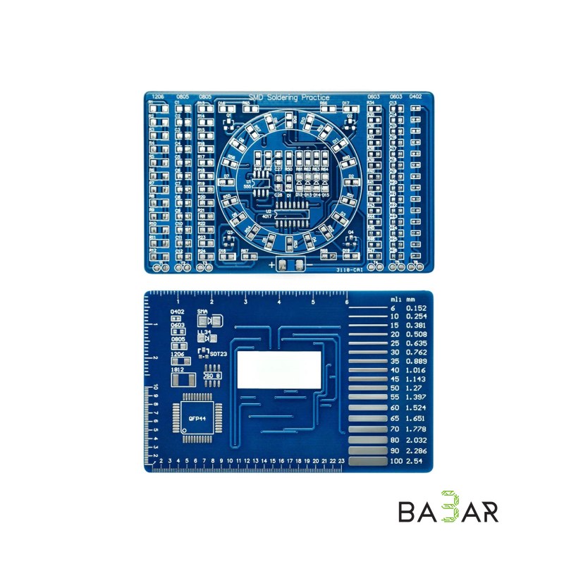 Радиоконструктор DIY SMD — паяльный набор «бегущие огни», красный LED