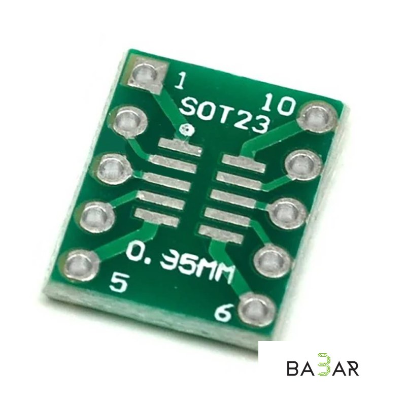 Адаптер-переходник SOT23 / MSOP10 (UMAX) в DIP10, 0,5/0,95 мм