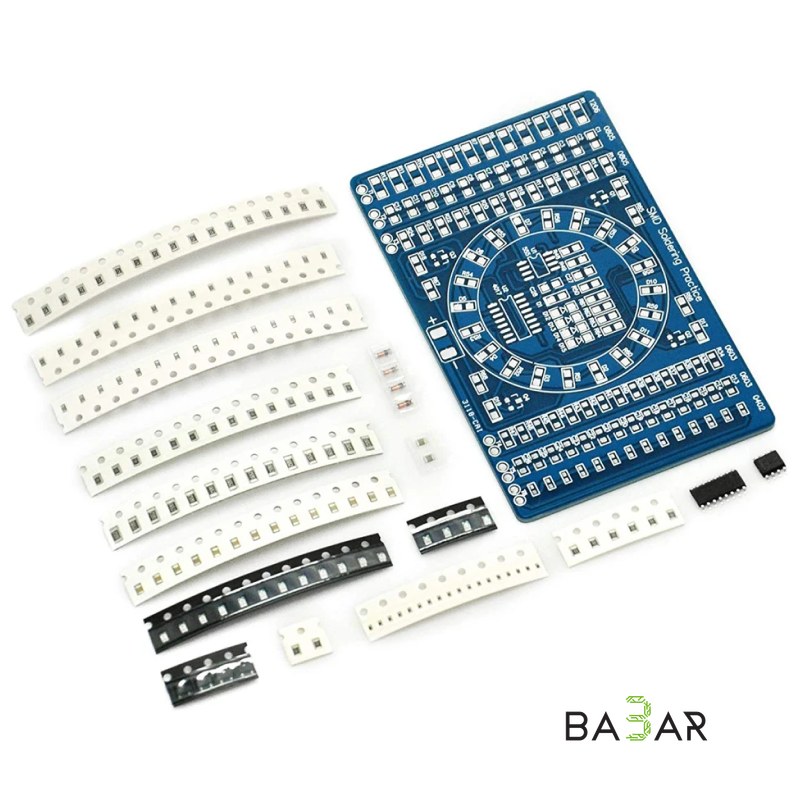 Радиоконструктор DIY SMD — паяльный набор «бегущие огни», красный LED