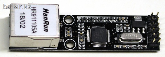 Модуль сетевой W5500 LAN Ethernet10/100, логическиие уровни 3,3в/5в, RJ-45