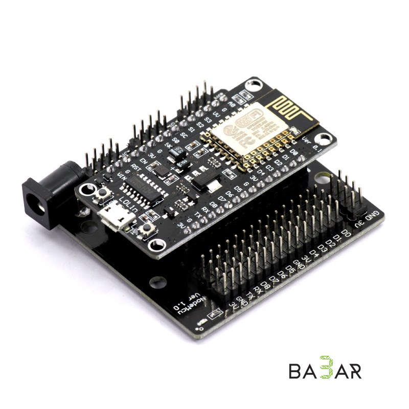 Плата питания (baseboard) для NodeMCU ESP8266 с преобразователем 6–24V в 5V