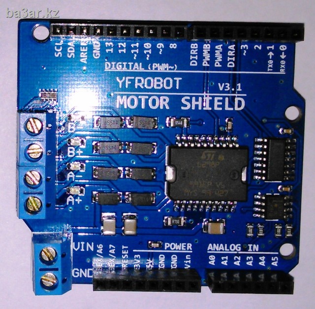 Motor Driver Shield L298P для Arduino