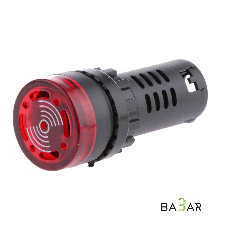Светозвуковой индикатор AD16-22SM, 220 В, красный, IP65