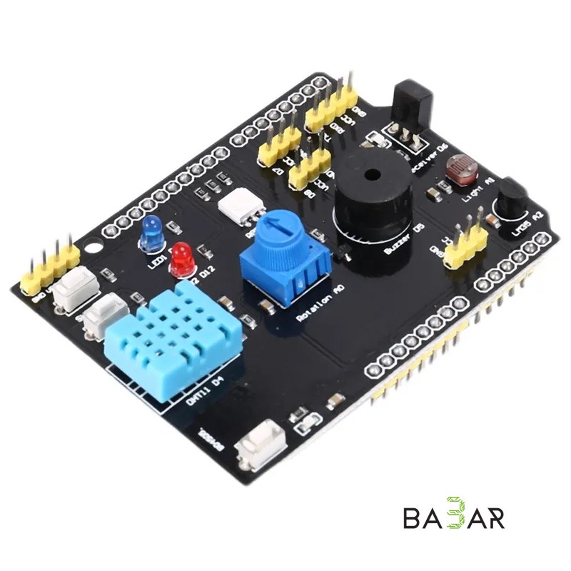 Плата расширения Multi-shield для Arduino Uno с датчиками