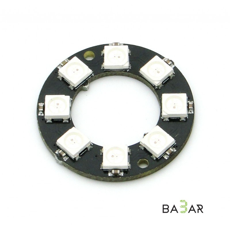 Светодиодное кольцо 8 RGB WS2812B (5050) для Arduino