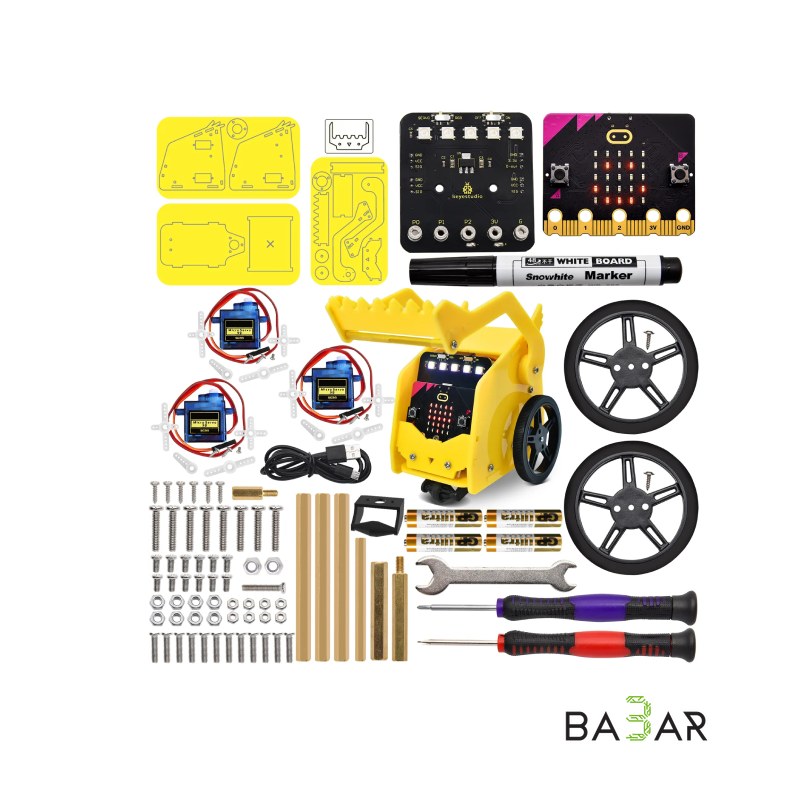 Робот-машинка Keyestudio Micro:bit V2 Desk Bit Car (с платой)