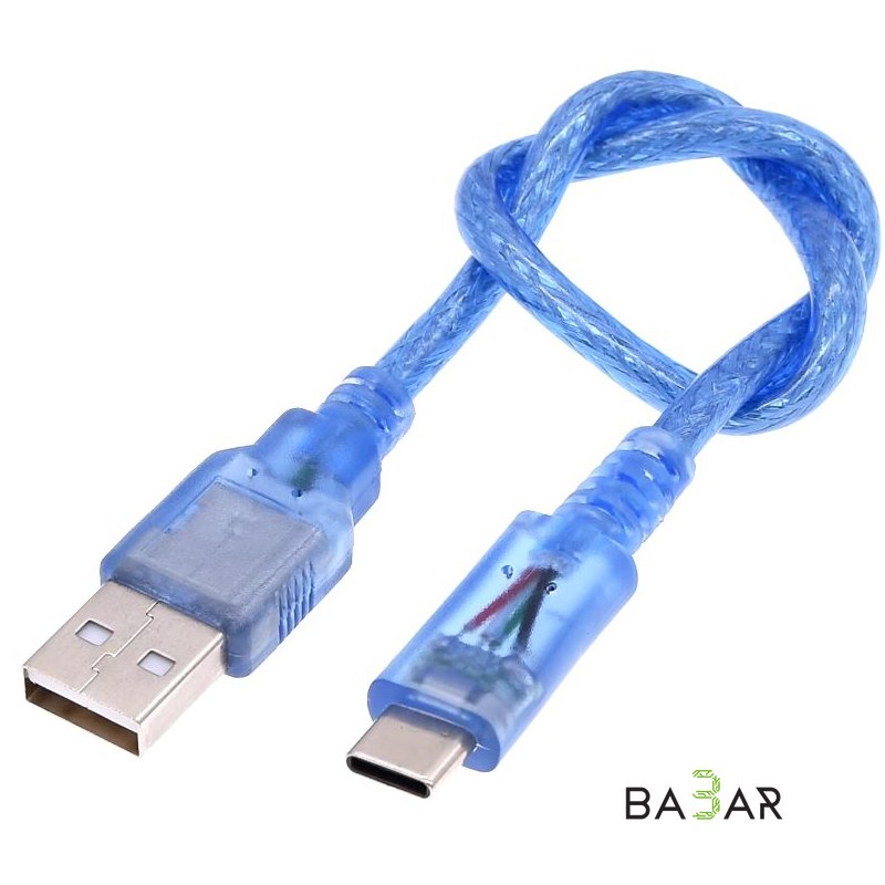 USB кабель Type-A на Type-C, 30 см, для Arduino и ESP32