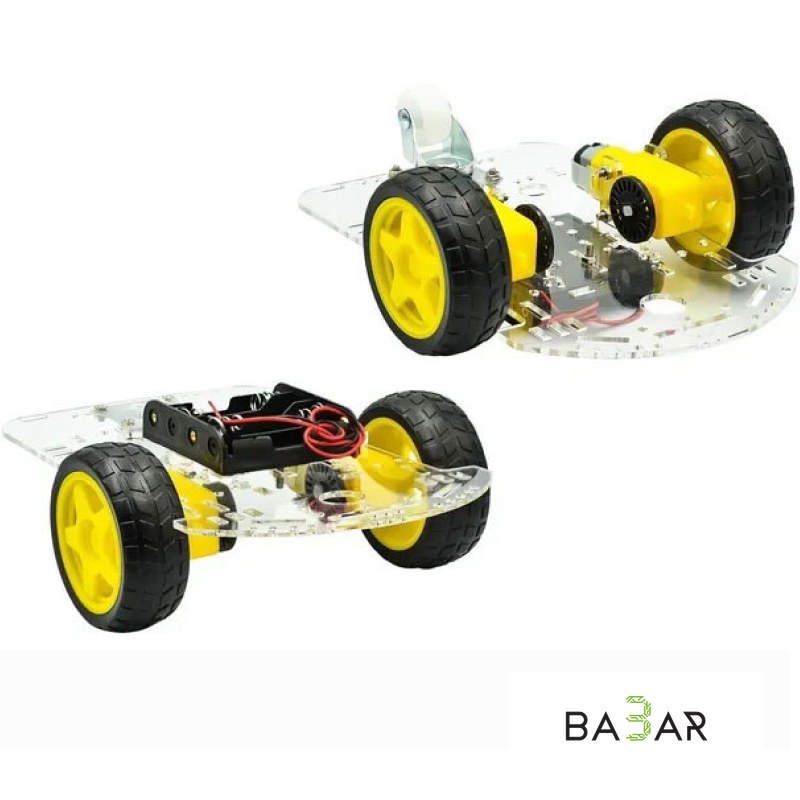 Набор шасси робота-автомобиля 2WD, широкая платформа