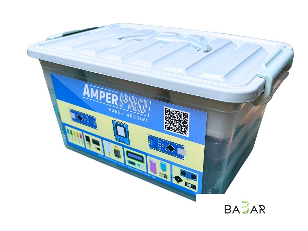 Большой набор Arduino AmperPRO с робомашинкой и датчиками