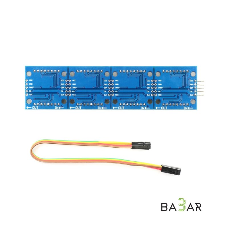 Микроконтроллер MAX7219 для Arduino 8x8, светодиодный дисплей 4 в 1 с модулем точечной матрицы, рабочее напряжение 5 В