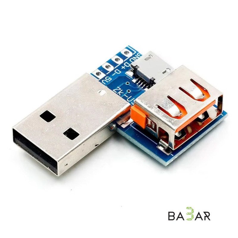 Переходник USB ZK-USB3: type-A папа/мама, Micro USB, клеммник 4P