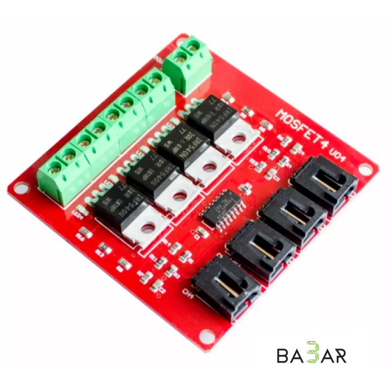 Модуль MOSFET IRF540, 4 канала — силовой ключ для Arduino до 100 В