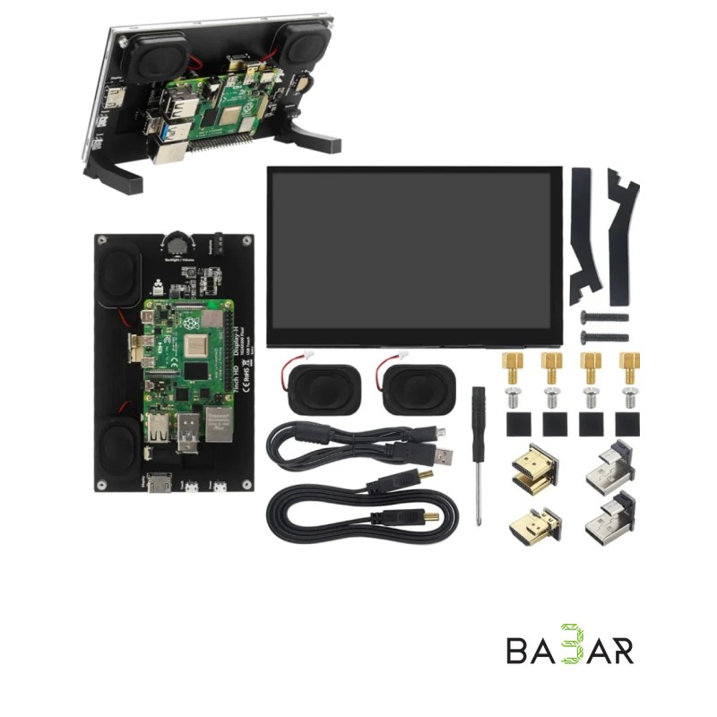 Сенсорный IPS дисплей 11" 1024×600 с HDMI и динамиками для Raspberry Pi и ПК