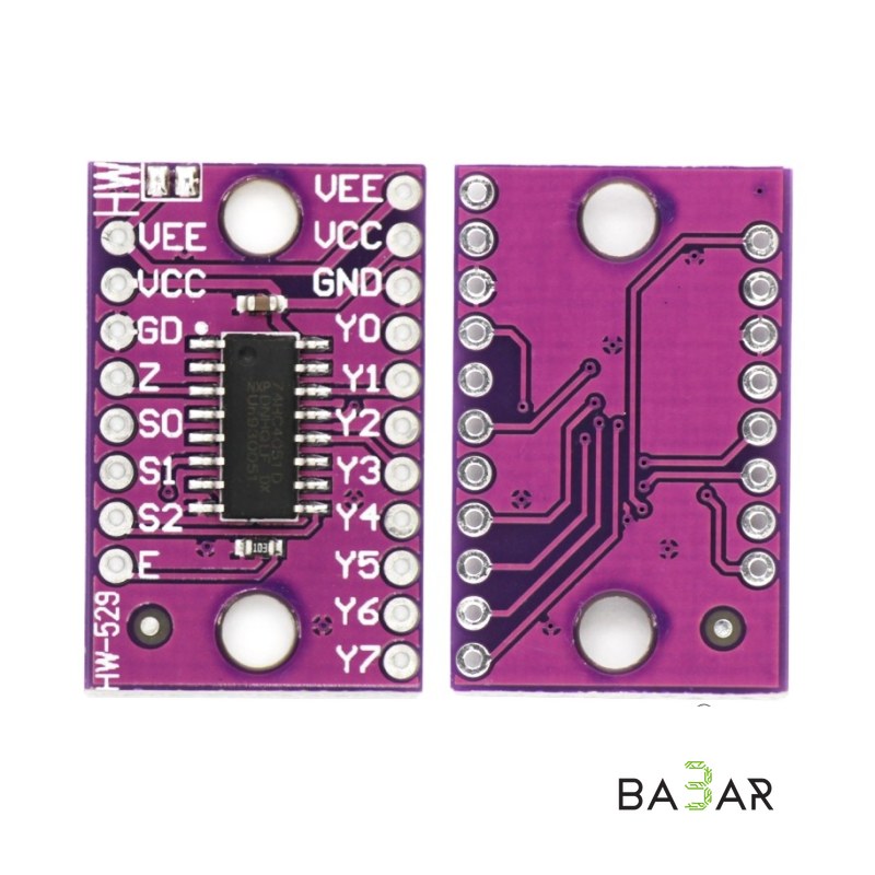 Аналоговый мультиплексор 74HC4051, 8 каналов, для Arduino